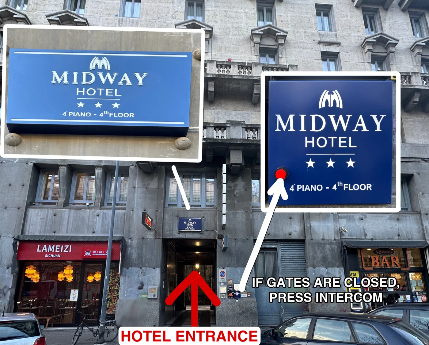 Il citofono blu “MIDWAY”
